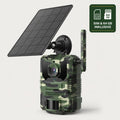 4G Wildkamera 2.7K mit Solarpanel, SIM-Karte und 64-GB-Speicherkarte inklusive